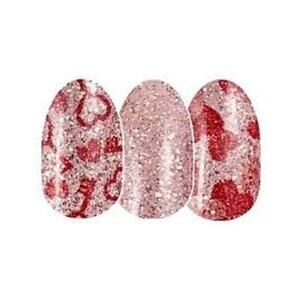Color Street Nail Polish Strips It's A Key-per Key Hearts Pink Rose Gold Glitter